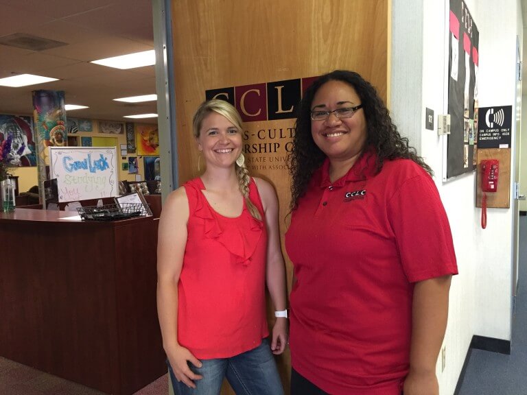 Katie Peterson and Krystle Tonga, CCLC staffers