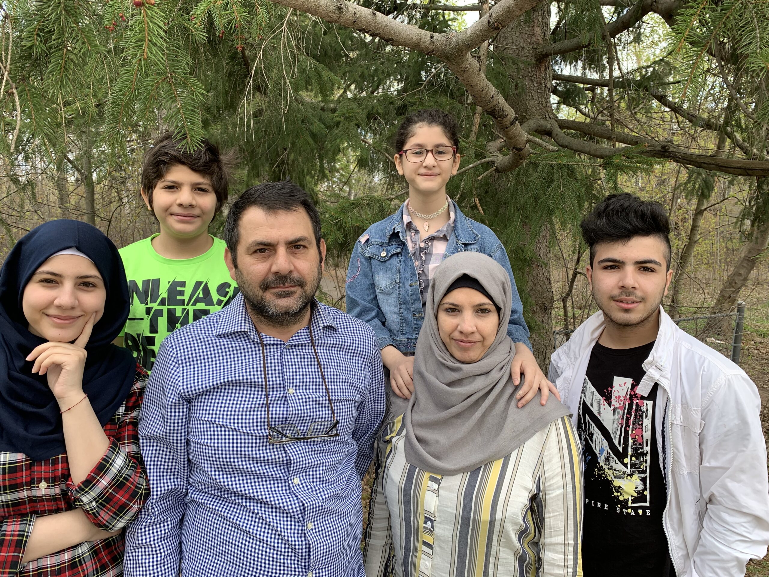 family of the Aya Abou Rshd, refugee student whose education was effected by covid-19 