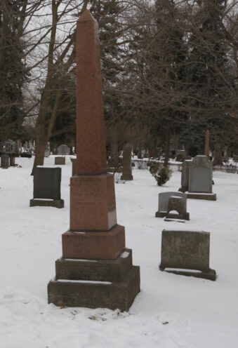 Thornton Blackburn's gravestone at the Toronto Necropolis