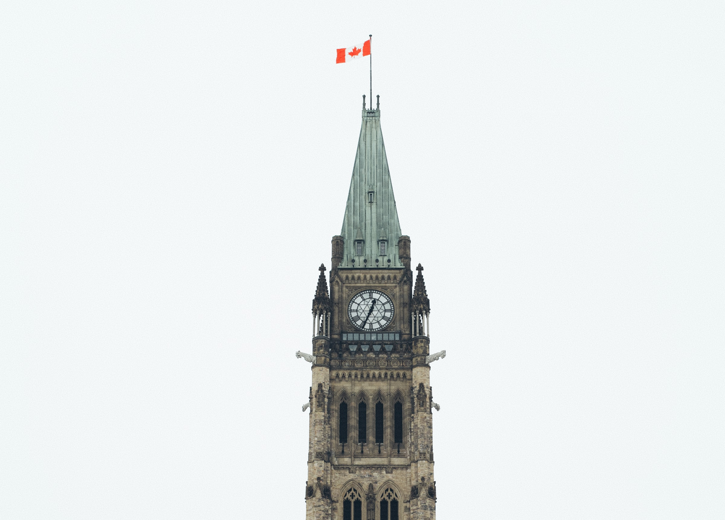 Photo of the Peace Tower on Parliament Hill in Ottawa.