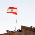 Le drapeau libanais à Beyrouth
