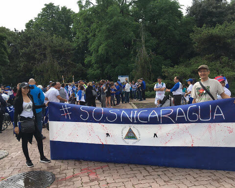 Canadian-Nicaraguans demonstrating in Canada