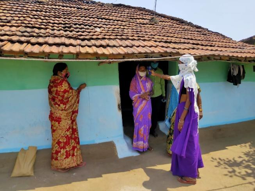 Rural women volunteers at Ekta Mahila Manch (United Women’s Forum)