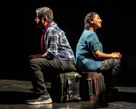 The play pokes fun at the many challenges of the immigration process
