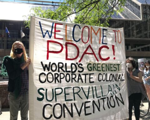 Protestors at PDAC Conference