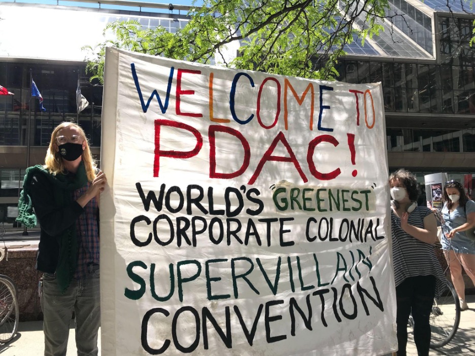 Protestors at PDAC Conference