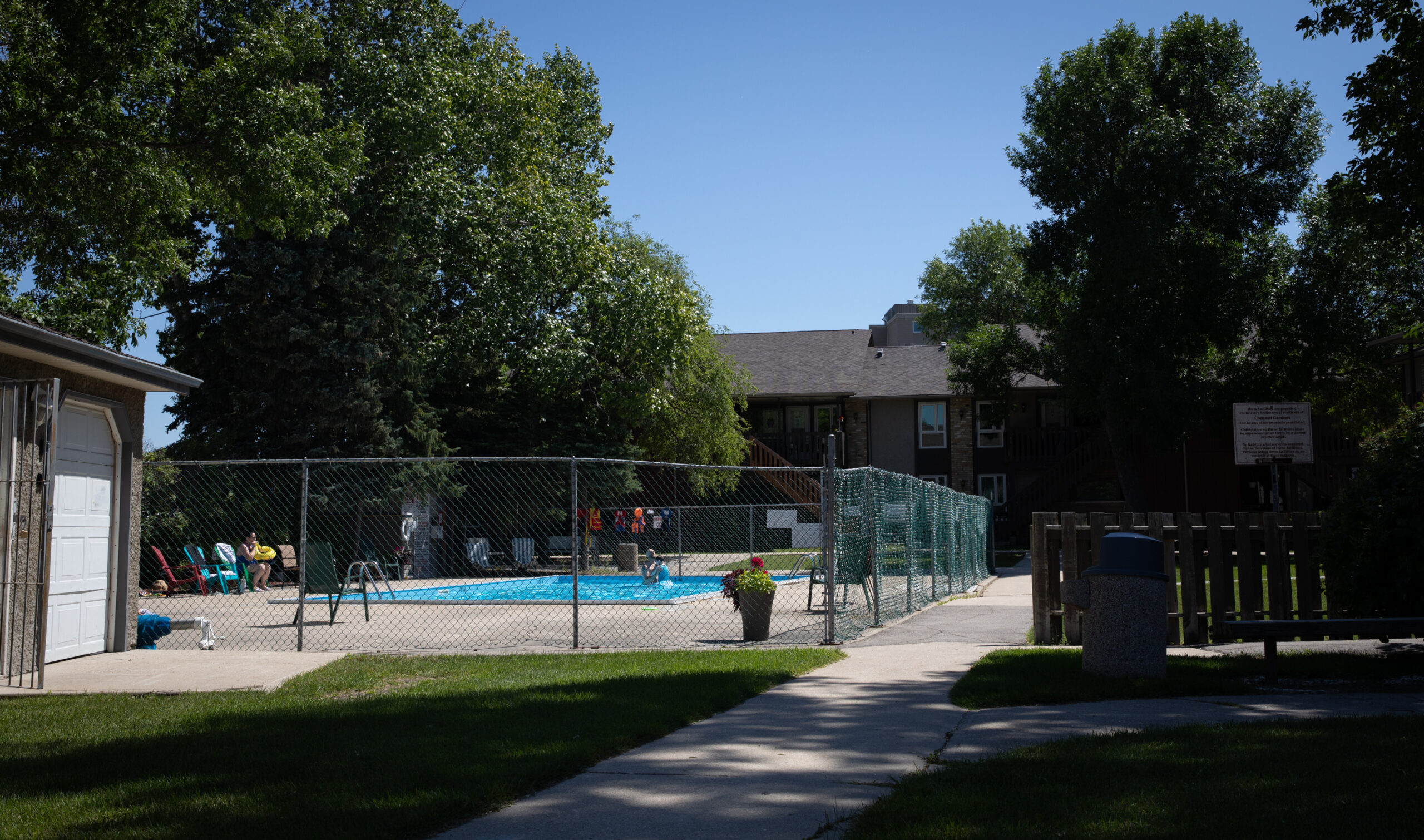 The swimming pool at Concord Gardens residential complex at 957 Concordia Avenue