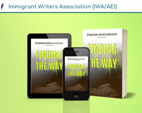 Immigrant Writers Association (IWA) graphic promoting their newest release "Finding the Way"