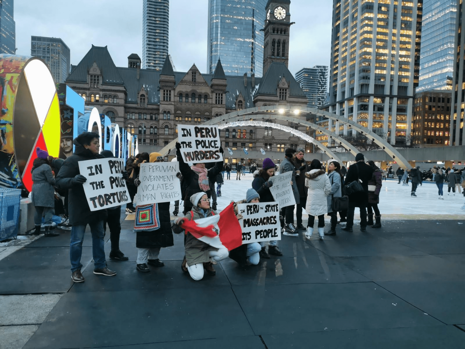 Peruvian diaspora in Toronto stands in solidarity with victims of state repression in Peru