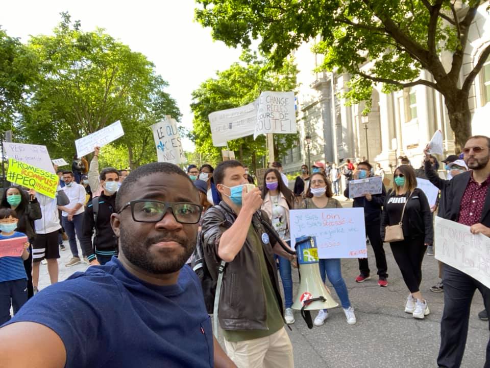 Manifestation étudiante contre la réforme du PEQ, 10 juin 2020