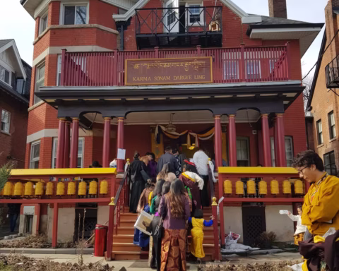 Exterior of the current Karma Sonam Dargye Ling Tibetan Buddhist temple in Parkdale, Toronto